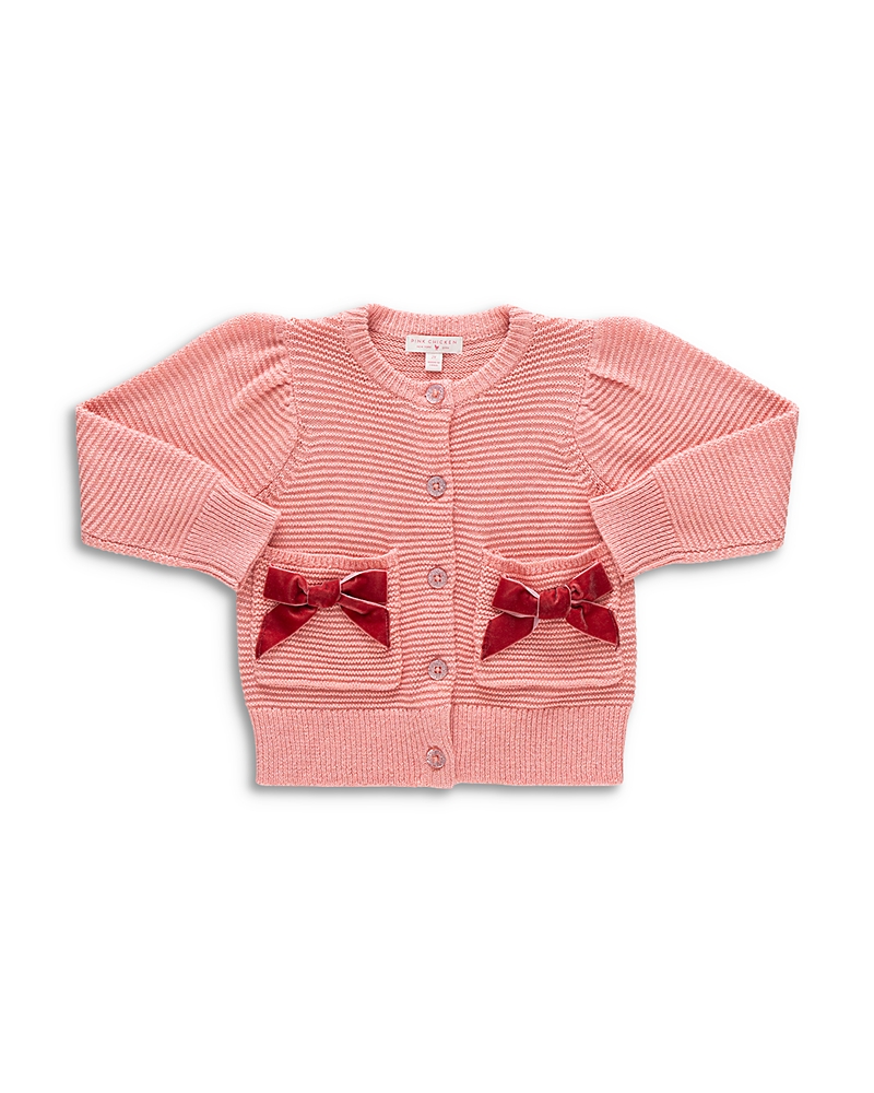 Pink Chicken Girls' Bow Pocket Sweater - Little Kid