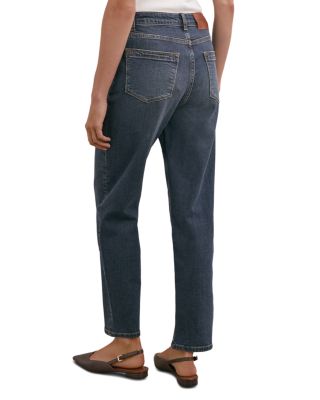 Selin Petite Mid Rise Straight Leg Jeans in Antique Mid Blue