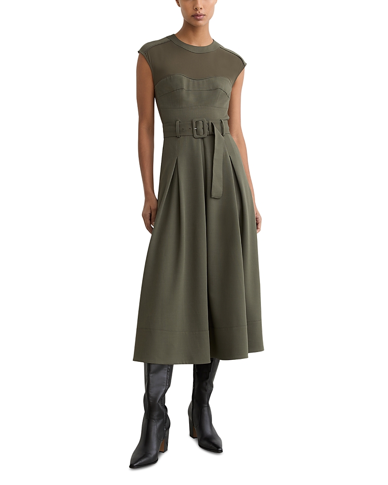 Reiss Petite Ava Belted Midi Dress