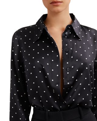 Polka Dot Silk Shirt