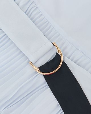 Tori Color Block Pleated Dress