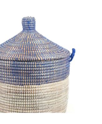 Dou Lid Storage Basket Two-Tone Medium Storage