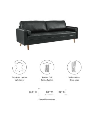Valour 88" Leather Sofa