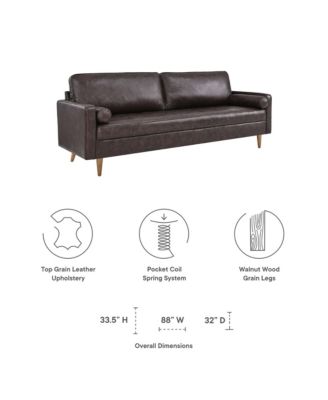 Valour 88" Leather Sofa