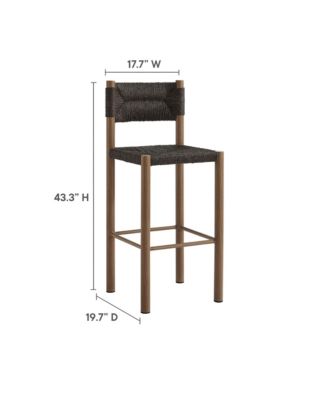 Parkland Outdoor Patio Rattan and Aluminum Bar Stools, Set of 2