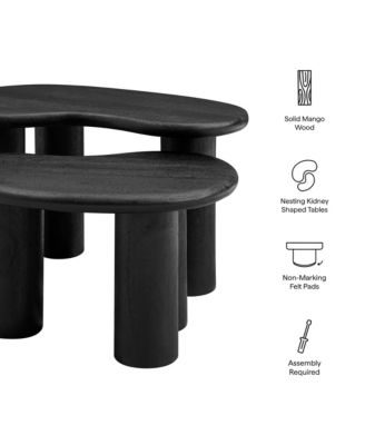 Hackney Mango Wood Nesting Coffee Table Set