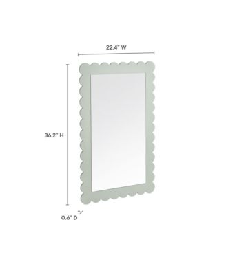 Emmeline Scalloped Rectangle Wall Mirror