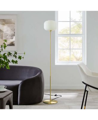  Reprise Glass Sphere Glass and Metal Floor Lamp