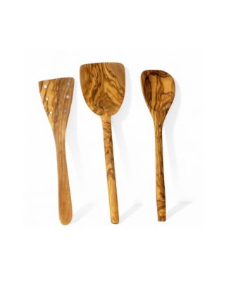  Olive Wood Utensils, Set of 3