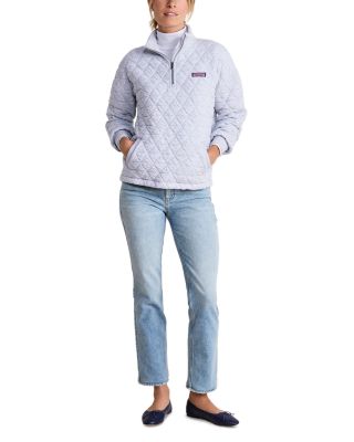 Quilted Quarter Zip Sweatshirt