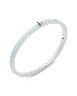 Kira Logo Color Inlay Bangle Bracelet in 18K Gold Plated