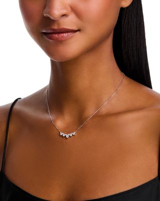 Luxe Collection Certified Lab Grown Diamond Collar Necklace in 14K White Gold, 1.0 tcw