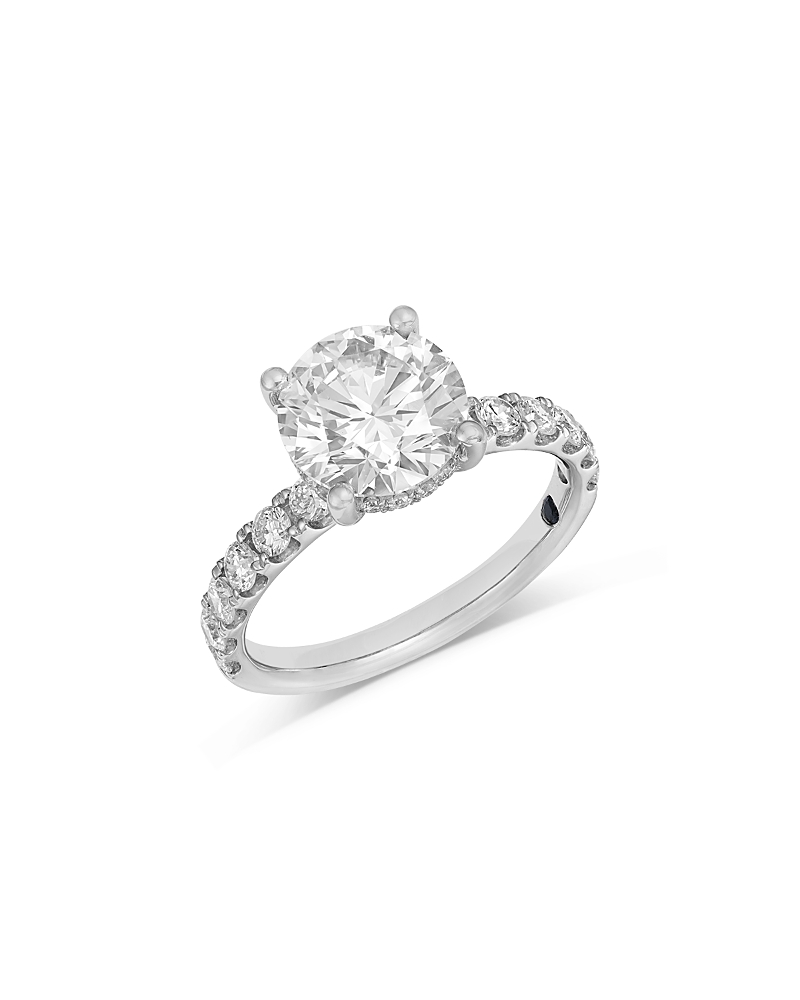 Bloomingdale's Fine Collection Luxe Collection Certified Lab Grown Diamond Hidden Halo Engagement Ring in Platinum, 3.25 tcw