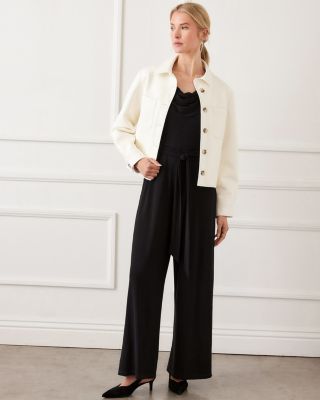 Faux Leather Cropped Jacket 