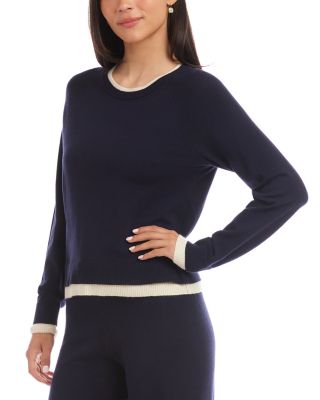 Contrast Crewneck Sweater