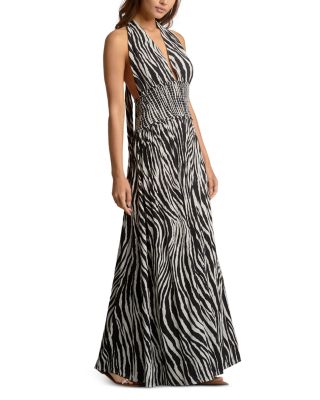 Smocked Halter Maxi Dress