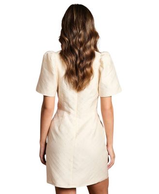 Jacquard Bow Mini Dress