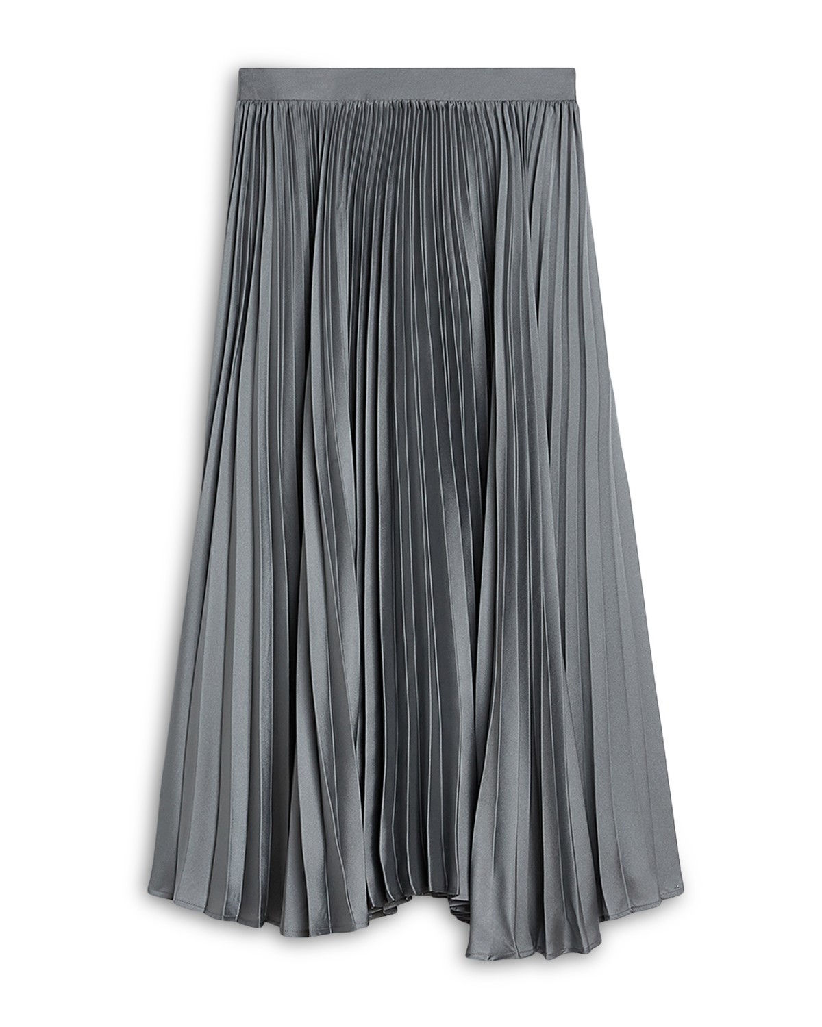 Jil Sander Pleated Midi Skirt in Volcanic Glass