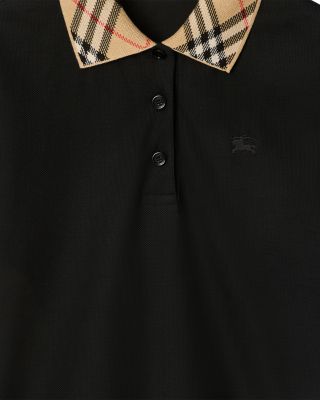 Imogen Check Collar Cotton Polo Shirt