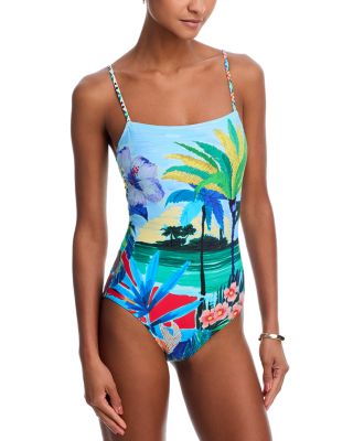Spaghetti Strap One Piece Swimsuit
