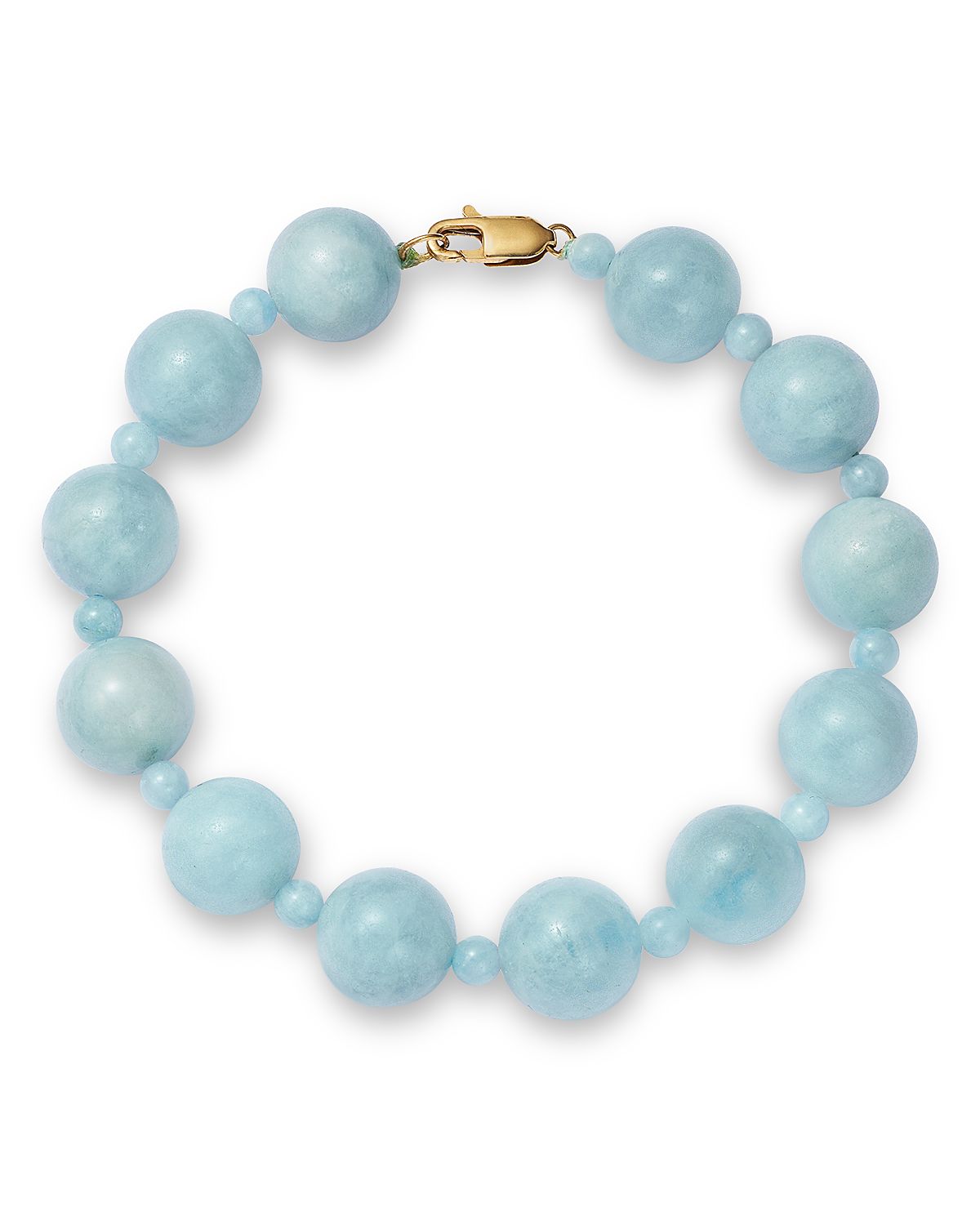 Bloomingdale's Fine Collection Milky Aquamarine Beaded Bracelet