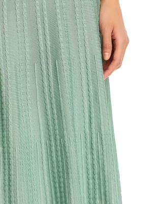 Scalloped Rib Knit A Line Skirt
