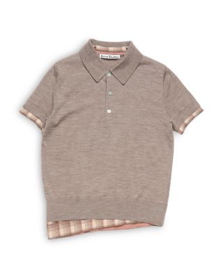 Wool Layered Polo Top