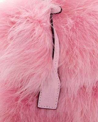 Tie Me Small Feather Top Handle Bag