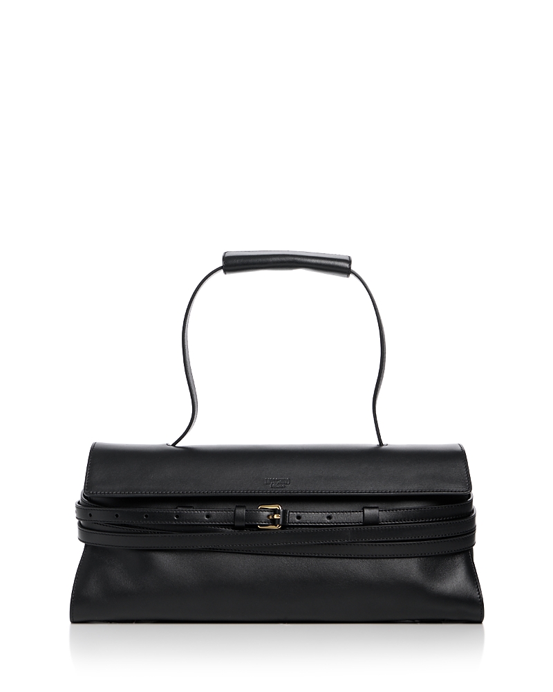 Moschino Tie Me Leather Shoulder Bag