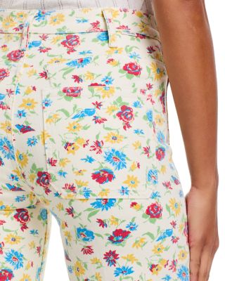 The Patch Pocket Hustler Roller Sneak Jeans in Rose Bowl