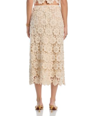 Veneta Crocheted Midi Skirt