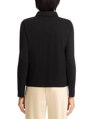 Crinkled Jersey Slim Henley Top