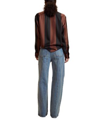  Silk Stripes Button-Up Shirt