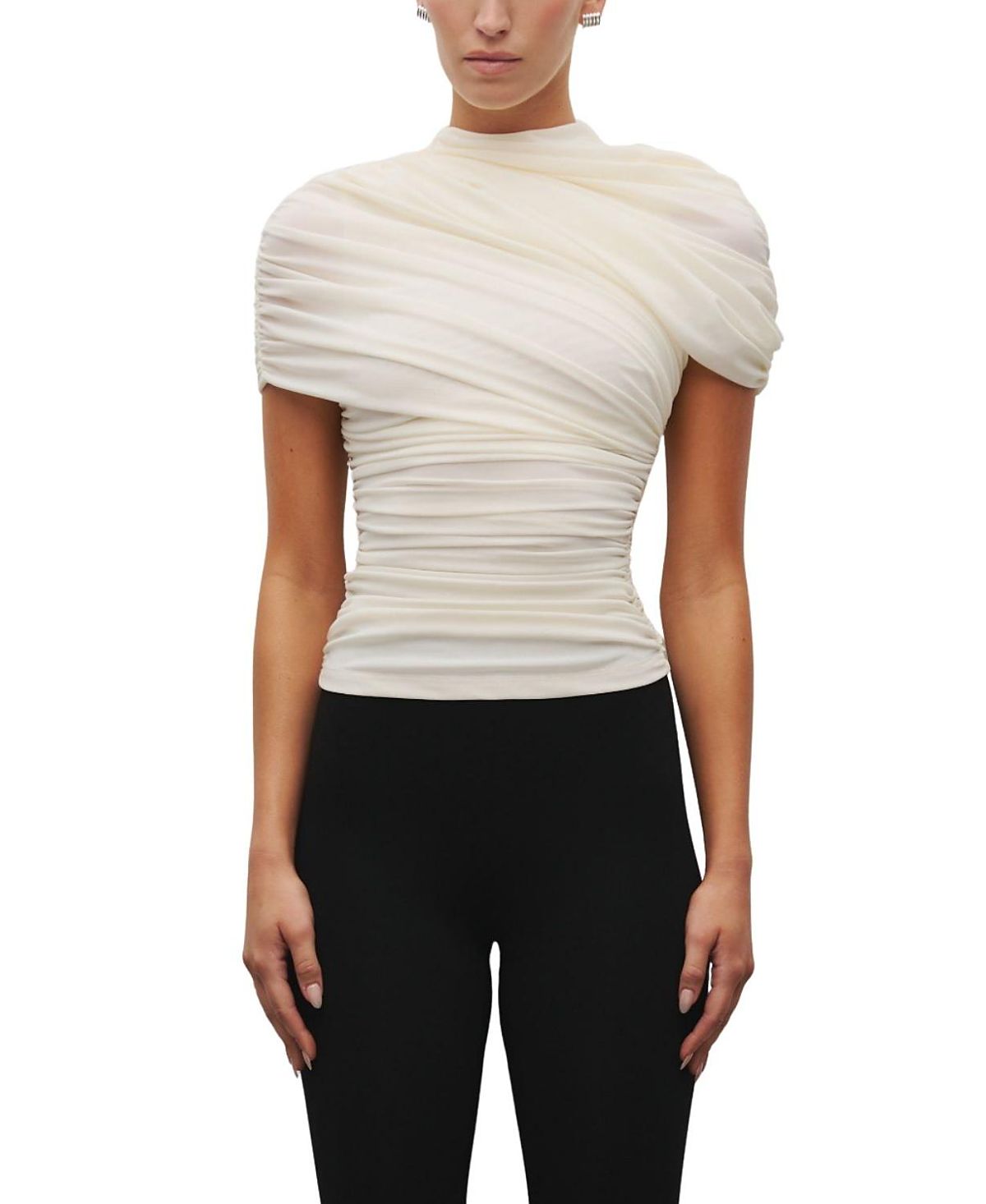 Heiress Beverly Hills The Draped Shoulder Top