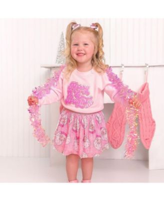 Girls' Merry and Bright Patch Christmas Sweatshirt - Baby, Little Kid, Big Kid