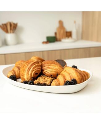  Serving Platter, Bowl & Olive Wood Servers, Set of 4