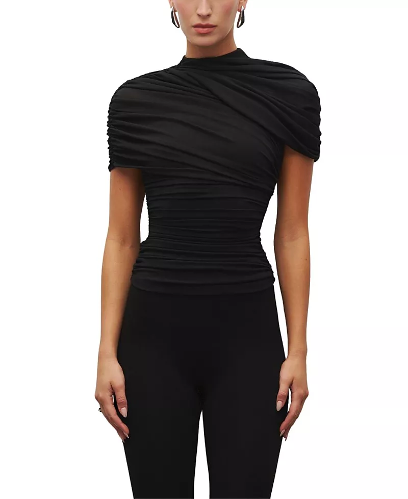 Heiress Beverly Hills The Draped Shoulder Top