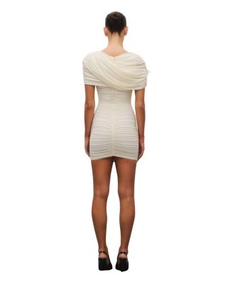 The Draped Shoulder Mini Dress