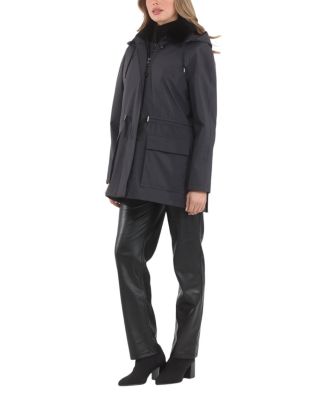  Parka with Detachable Hood and Select Shearling Lamb Collar, Removable Vest