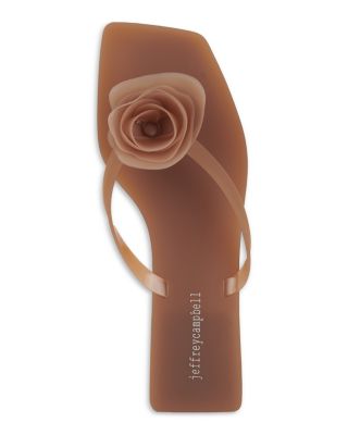 Women's Flower Jelly Thong Sandals