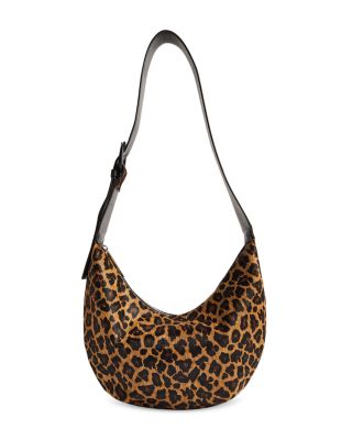 Sia Curved Calf Hair Shoulder Bag