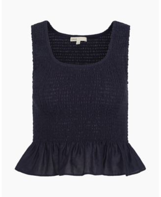  Air Linen Smocked Tank