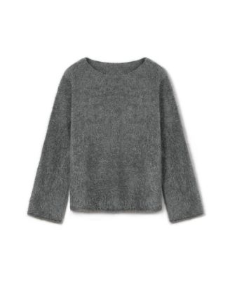  Boat-Neck Brushed Cashmere Sweater