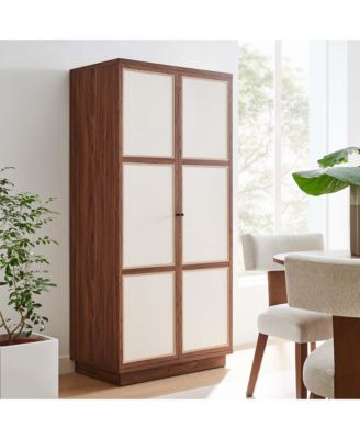 Capri 70" Tall Wood Grain Storage Cabinet