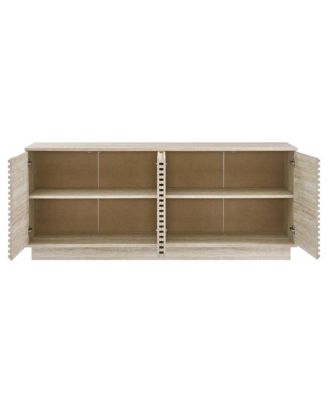 Render 70" Faux Travertine Sideboard Cabinet TV Stand
