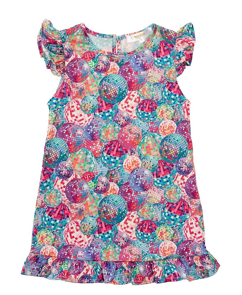 Sunshine Society Girls' Disco Queen Silky Dress - Baby, Little Kid
