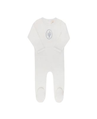 Unisex Velour Center Floral Collection Footie - Baby