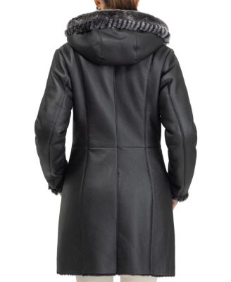 Merino Shearling Lamb Parka with Whipstitch Trim