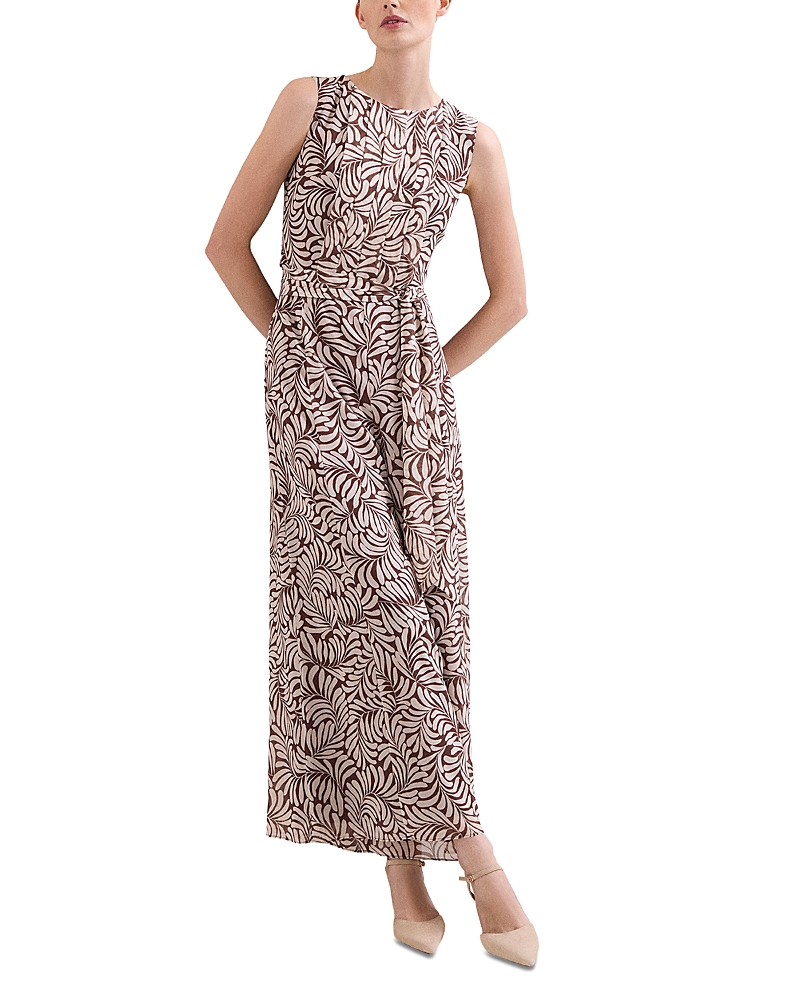 Phase Eight Janine Leaf Print Jumpsuit