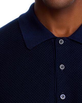 Cotton Textured Knit Polo Shirt
